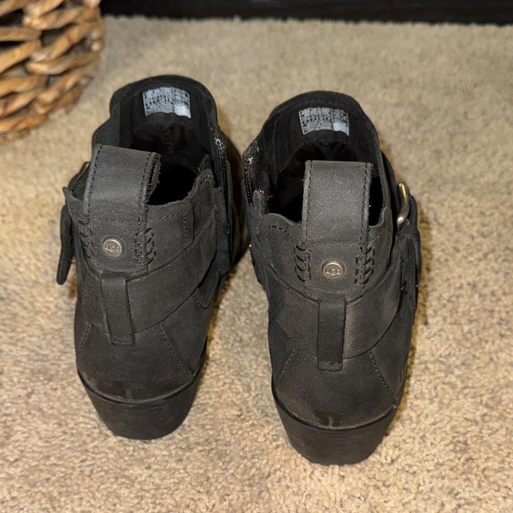 UGG Women's Black Ankle Boots with Buckle - Picture 2 of 4